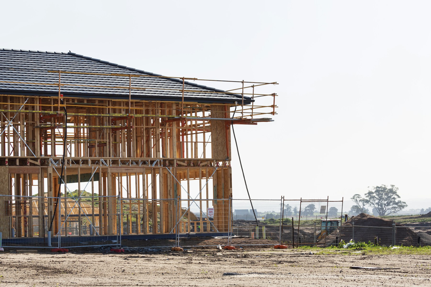 Home addition under construction