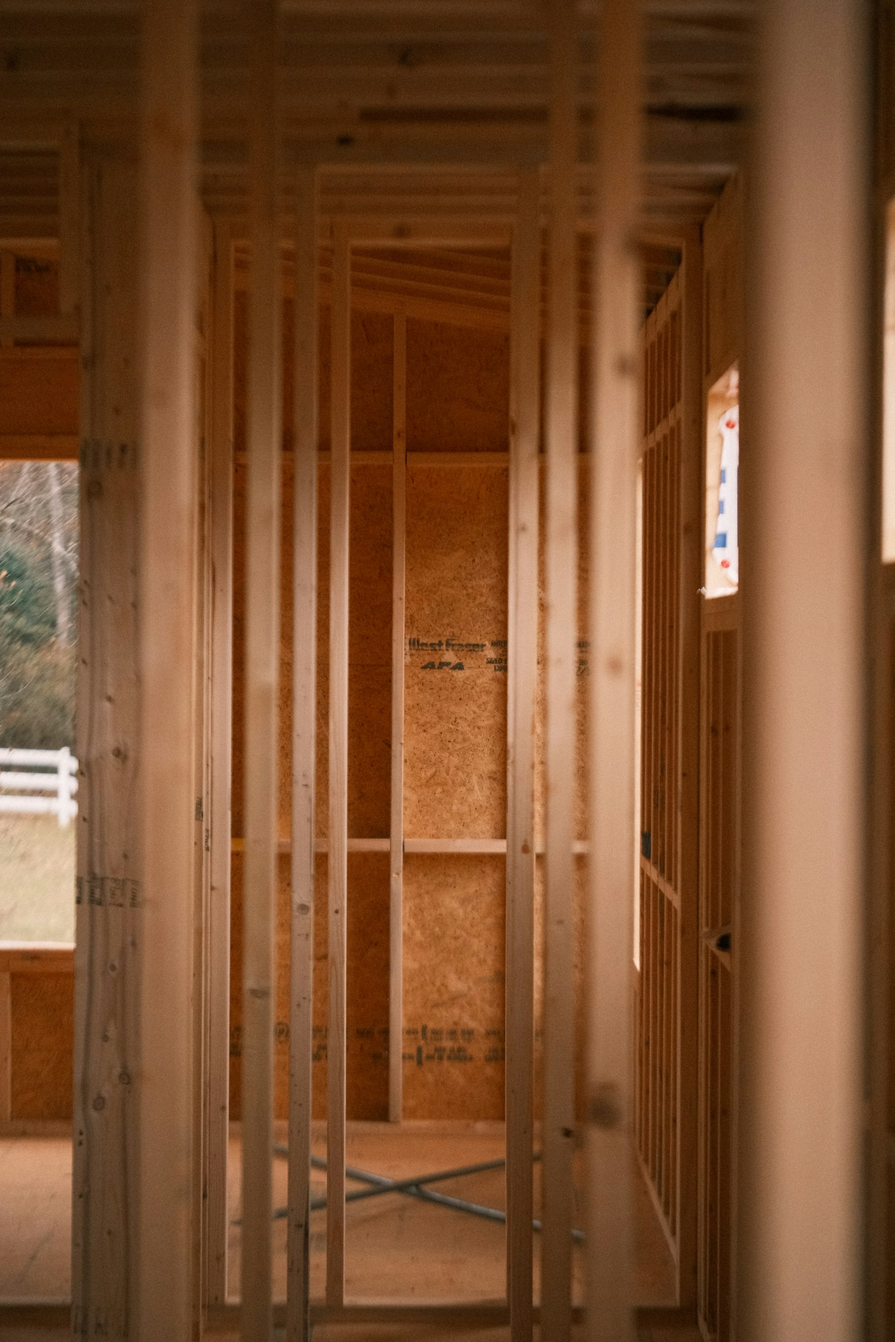 Interior wood framing