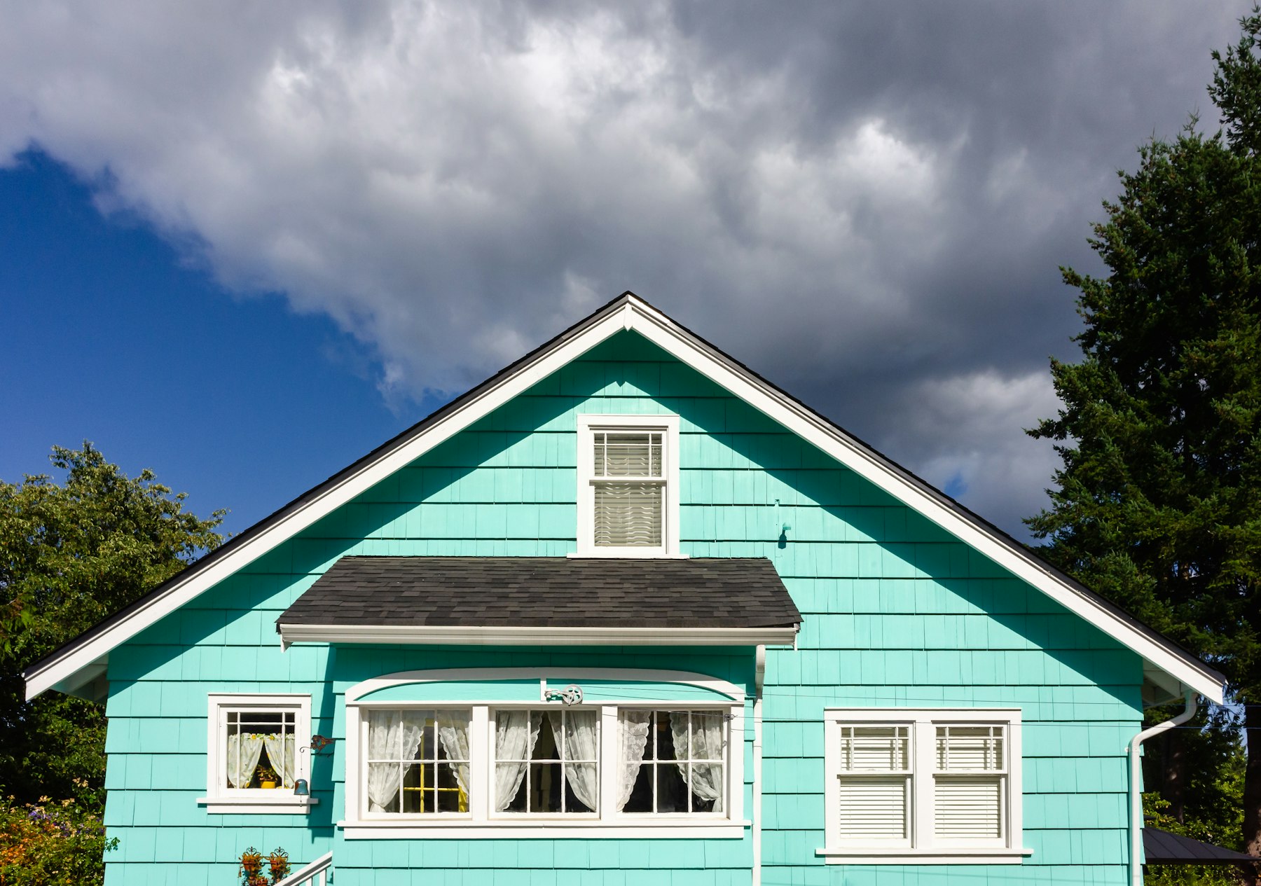 Home exterior with new siding