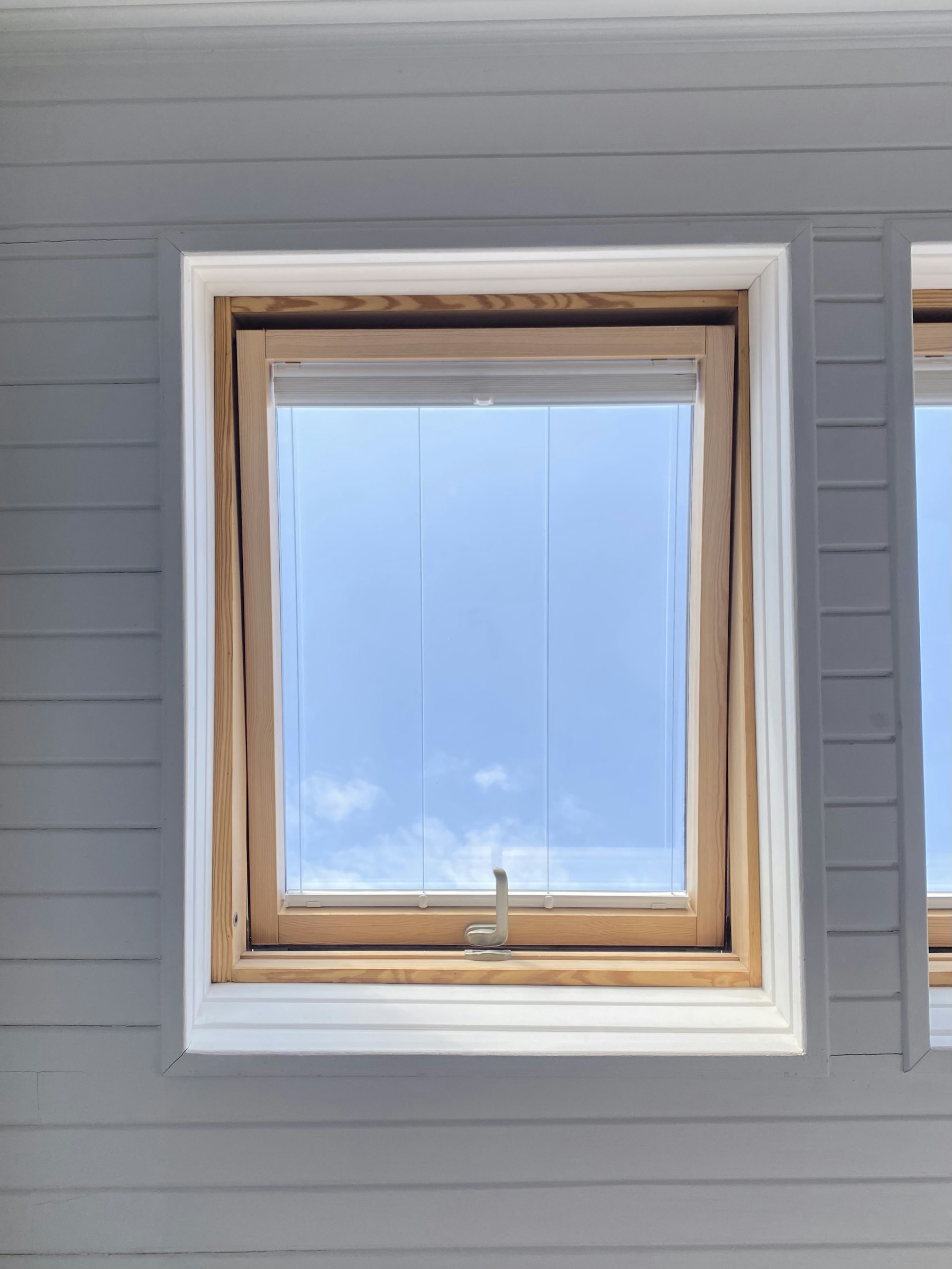White framed window